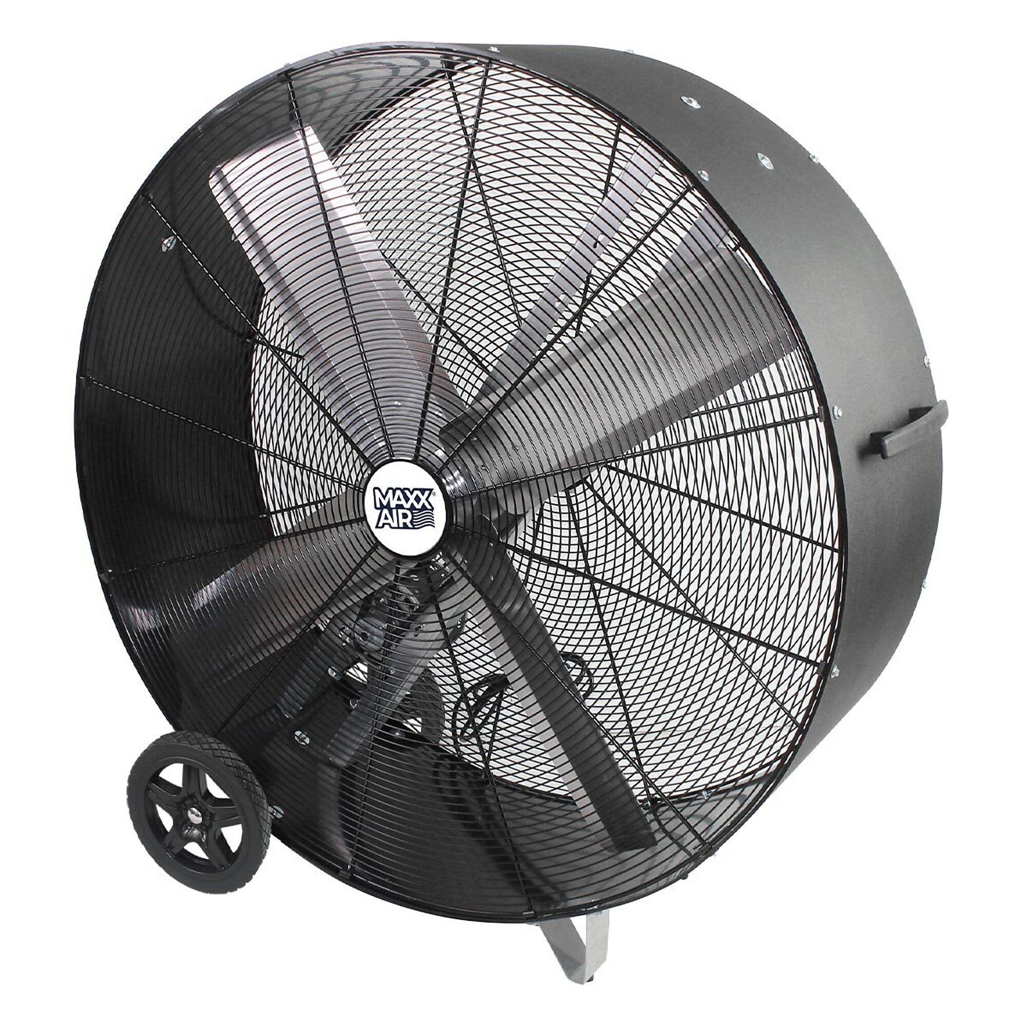 Maxx Air, Pro Flex 42in. 2-Speed Belt Drive Drum Fan, Black, Fan Diameter 42 in, Air Delivery 10000 cfm, Volts 120 Model# BF42BDPEBLK